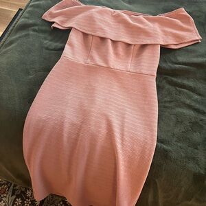 June & Hudson Strapless Blush Dress